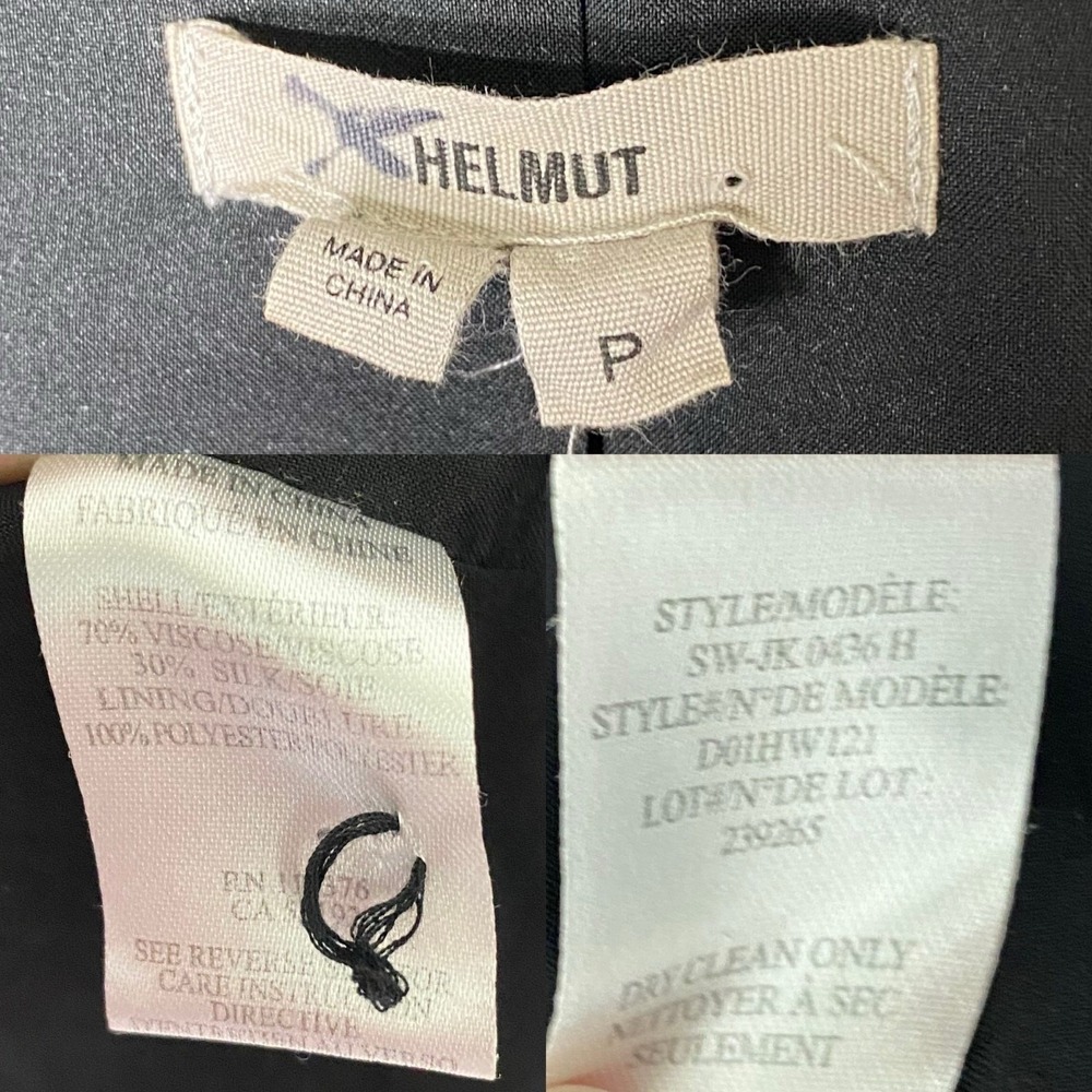 Helmut Lang Flash Drape Blazer Black size XS - Picture 3 of 7